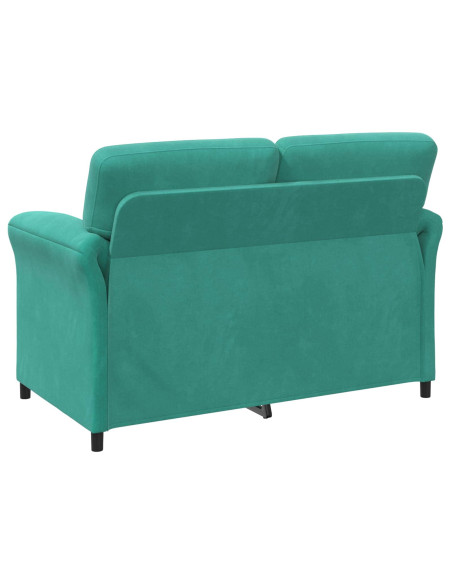 Divano a 2 Posti Turchese 138 x 83 x 95 cm Velluto