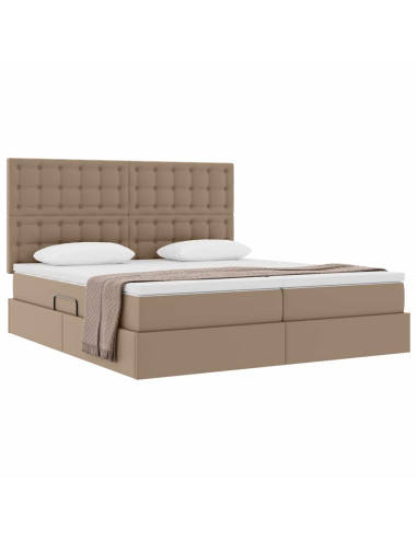 Letto con contenitore e materasso Cappuccino 200 x 200 cm