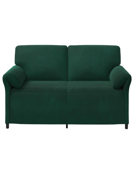Divano a 2 Posti Verde Scuro 158 x 83 x 95 cm Velluto