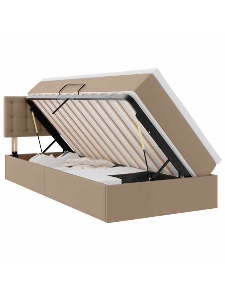 Letto con contenitore e materasso Cappuccino 100 x 200 cm
