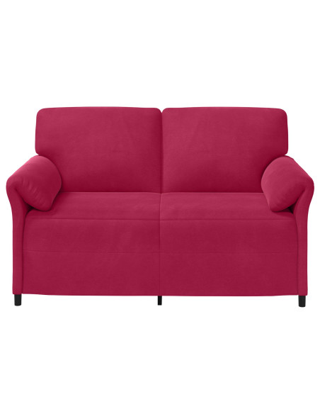 Divano a 2 Posti Rosso Vino 158 x 83 x 95 cm Velluto