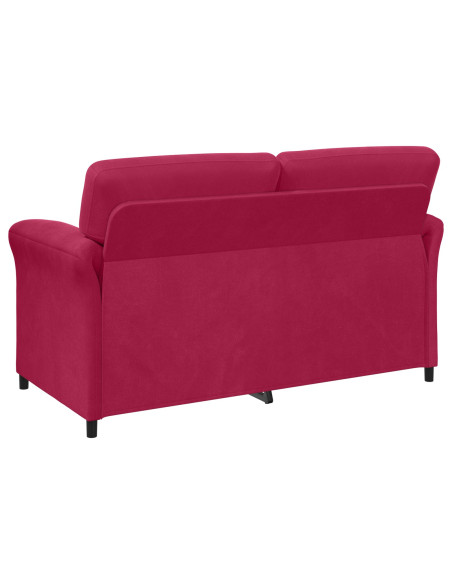 Divano a 2 Posti Rosso Vino 158 x 83 x 95 cm Velluto