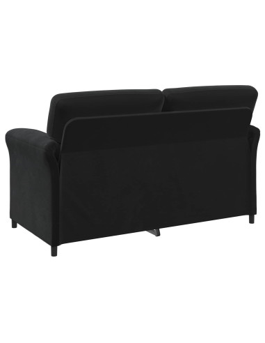 Divano a 2 Posti Nero 158 x 83 x 95 cm Velluto