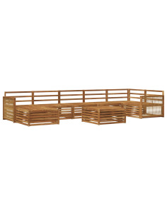 Set di divani da esterno 8 pcs Naturale 2