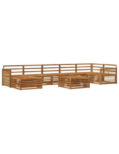 Set di divani da esterno 8 pcs Naturale