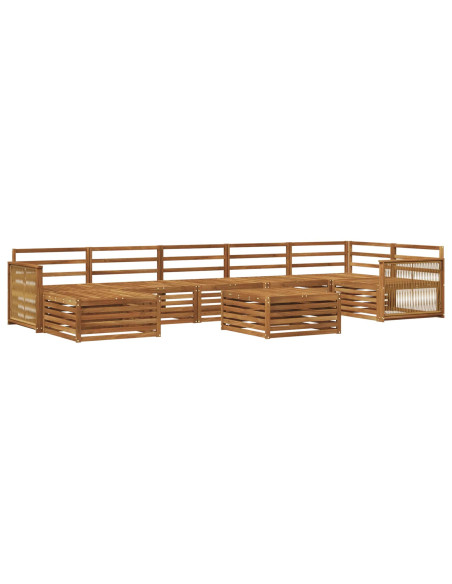 Set di divani da esterno 8 pcs Naturale