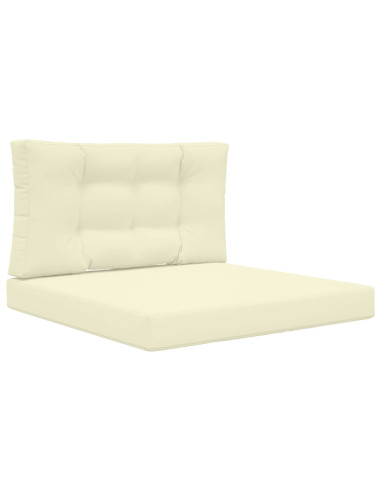Cuscino per divano da esterno 2 pcs Crema Poliestere