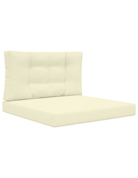 Cuscino per divano da esterno 2 pcs Crema Poliestere