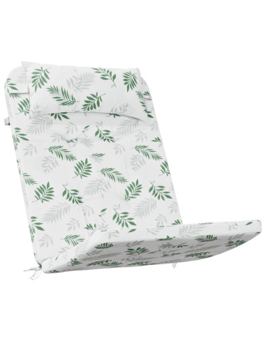 Cuscini Sedia Adirondack 2 pz Motivo a Foglie in Tessuto Oxford