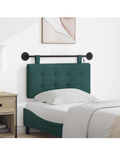 Testiera sospesa Con luce LED Verde Scuro Tessuto