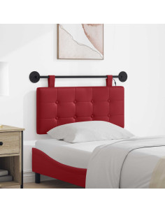 Testiera sospesa Con luce LED Rosso Vino Similpelle