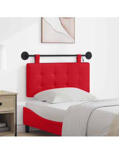 Testiera sospesa Con luce LED Rosso Similpelle