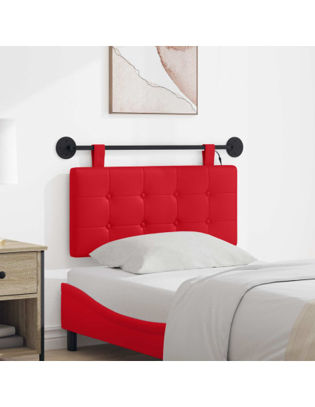 Testiera sospesa Con luce LED Rosso Similpelle