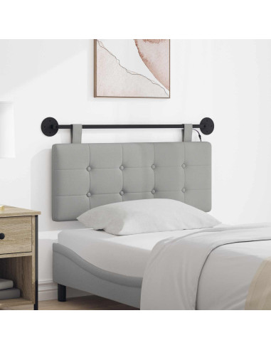Testiera sospesa Con luce LED Grigio Nuvola Tessuto
