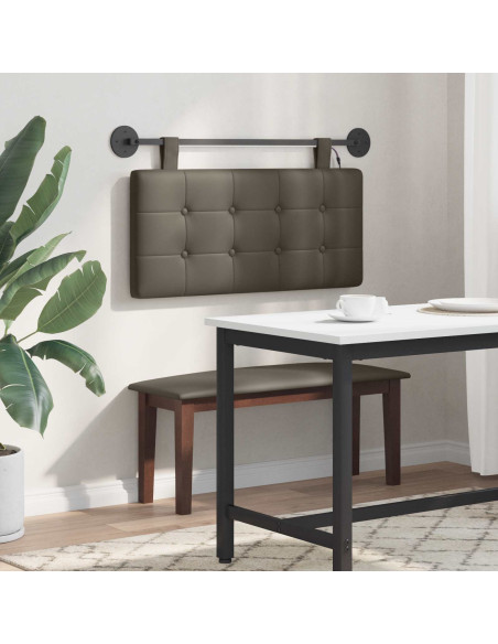 Testiera sospesa Con luce LED Grigio Similpelle