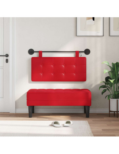 Testiera sospesa Con luce LED Rosso Similpelle