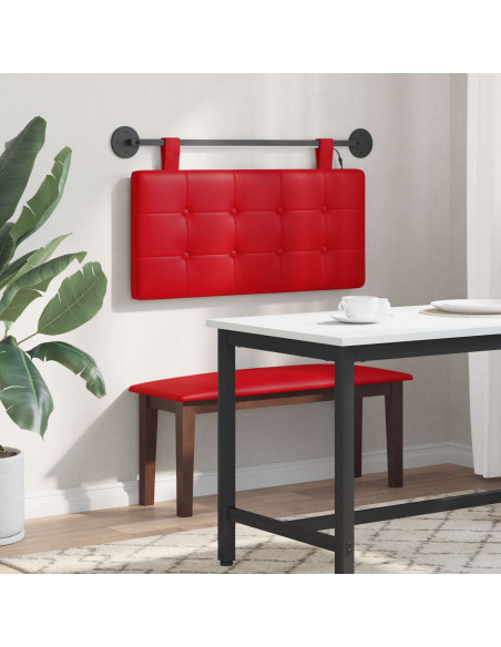 Testiera sospesa Con luce LED Rosso Similpelle