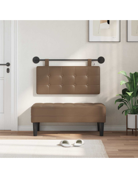 Testiera sospesa Con luce LED Cappuccino Similpelle