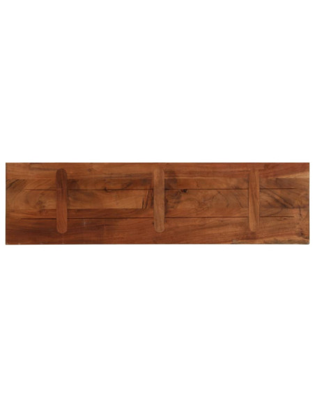 Piano Tavolo 120x30x3,8 cm Rettangolare in Massello di Recupero