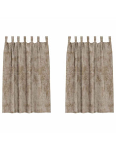 Tende in Velluto con tende 2 pcs Champagne 175 x 140 cm Velluto 2