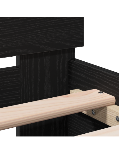 Struttura del letto con testiera Rovere Nero 193 x 95 x 88 cm