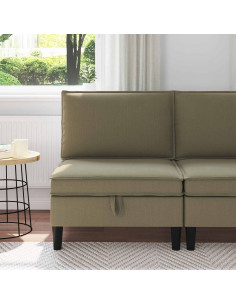 Divano Medio con Storage Cachi Velluto