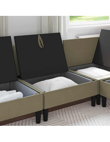 Divano Medio con Storage Cachi Velluto