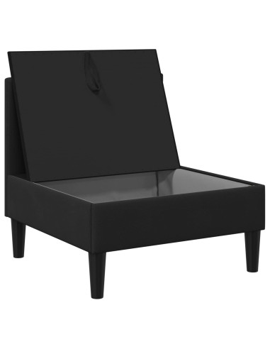 Divano Medio con Storage Nero Velluto