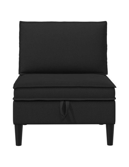 Divano Medio con Storage Nero Velluto