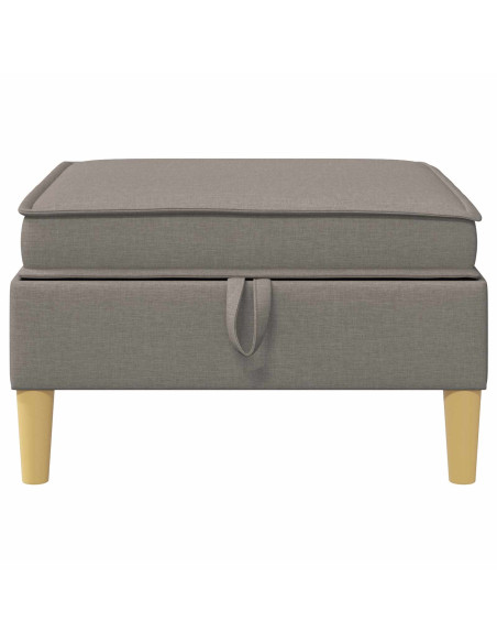 Pouf con Storage Tortora Tessuto