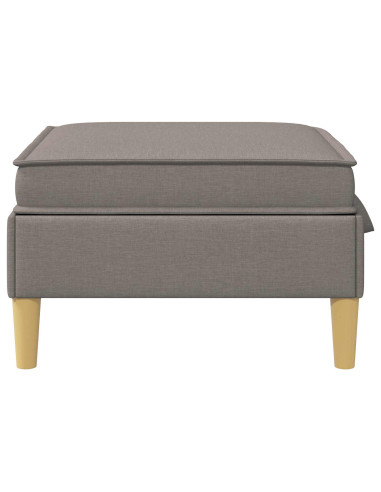 Pouf con Storage Tortora Tessuto
