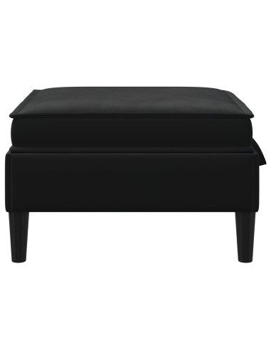 Pouf con Storage Nero Velluto