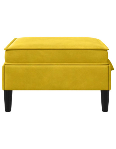 Pouf con Storage Giallo Velluto