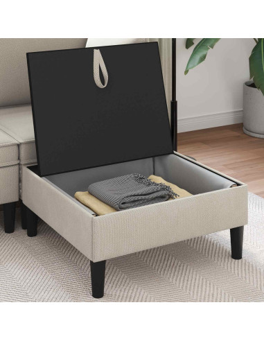 Pouf con Storage Avena Velluto
