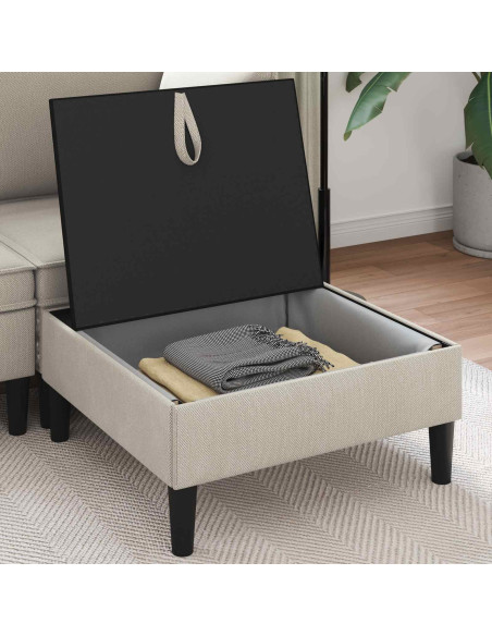 Pouf con Storage Avena Velluto