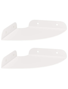 Mensola sospesa con lo scaffale 2 pcs Bianco 15 x 15 x 2 cm 2