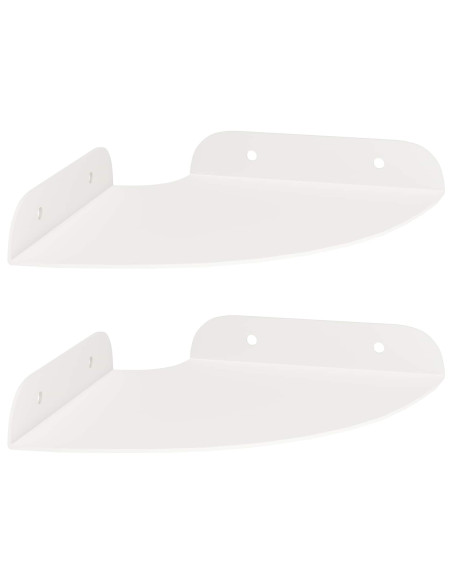 Mensola sospesa con lo scaffale 2 pcs Bianco 15 x 15 x 2 cm