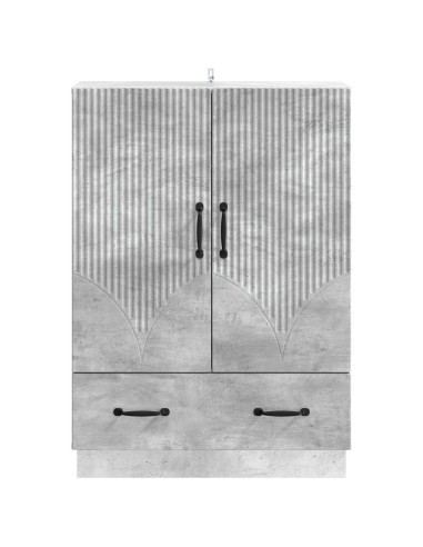 Credenza Grigio Cemento 66 x 34,5 x 92 cm Legno ingegnerizzato