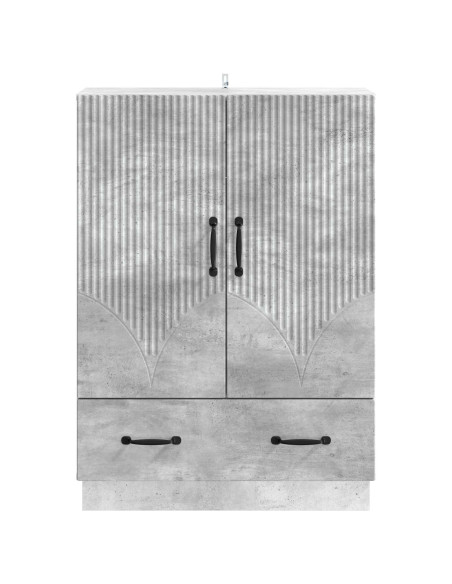 Credenza Grigio Cemento 66 x 34,5 x 92 cm Legno ingegnerizzato