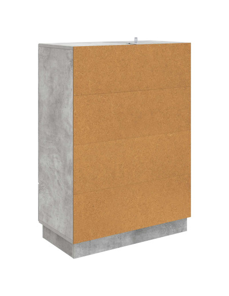 Credenza Grigio Cemento 66 x 34,5 x 92 cm Legno ingegnerizzato