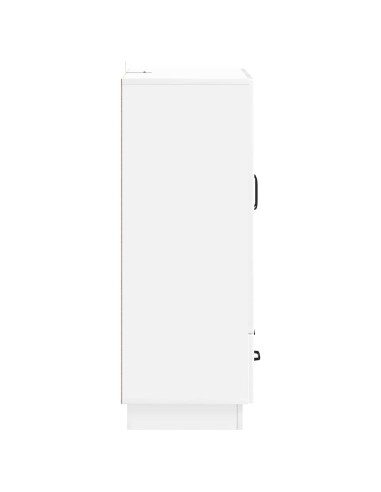 Credenza Bianco Lucido 66 x 34,5 x 92 cm Legno ingegnerizzato
