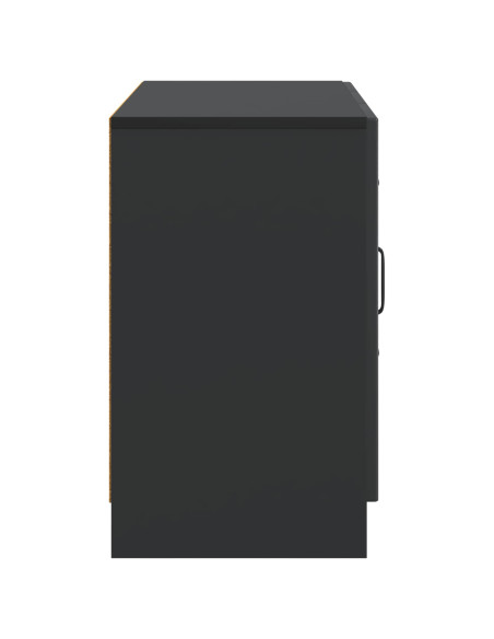 Credenza Nero 89 x 34,5 x 57 cm Legno ingegnerizzato