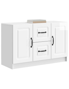 Credenza Bianco Lucido 89 x 34,5 x 57 cm Legno ingegnerizzato 2