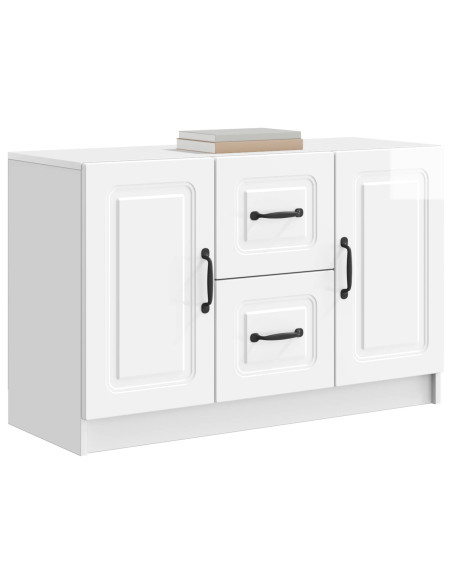Credenza Bianco Lucido 89 x 34,5 x 57 cm Legno ingegnerizzato