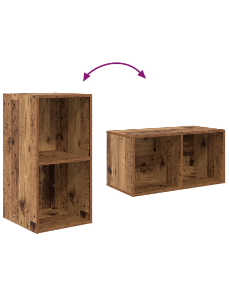 Set mobile TV 4 pcs Legno vecchio Legno multistrato