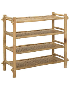 Scarpiera con lo scaffale Naturale 4 ripiani Bambù 2