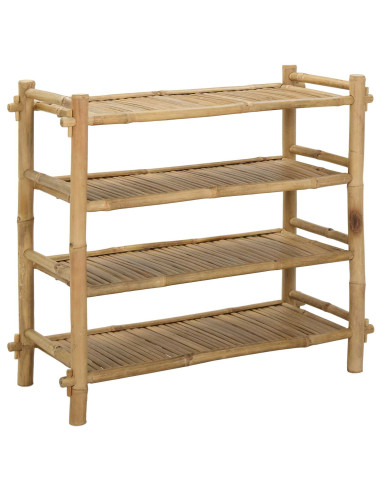 Scarpiera con lo scaffale Naturale 4 ripiani Bambù