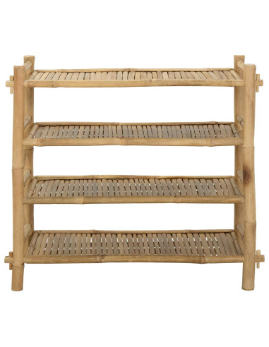 Scarpiera con lo scaffale Naturale 4 ripiani Bambù