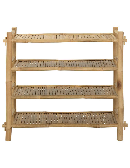 Scarpiera con lo scaffale Naturale 4 ripiani Bambù