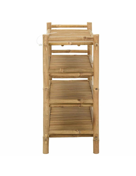 Scarpiera con lo scaffale Naturale 4 ripiani Bambù
